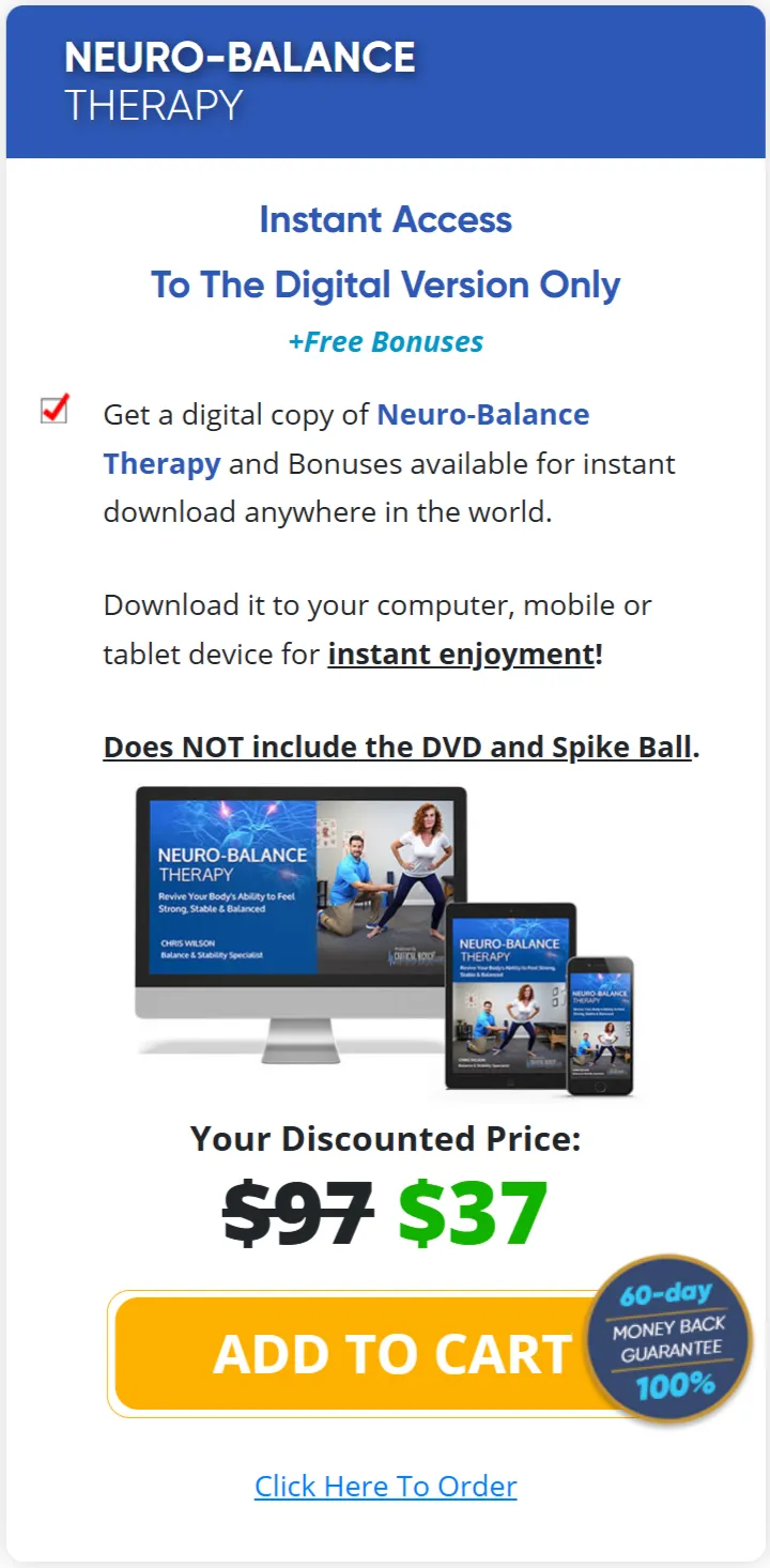Neuro-Balance Therapy pricing option one secure order